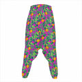 Hot Purple Pineapple Pattern Print Hammer Pants