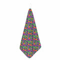 Hot Purple Pineapple Pattern Print Hand Towel