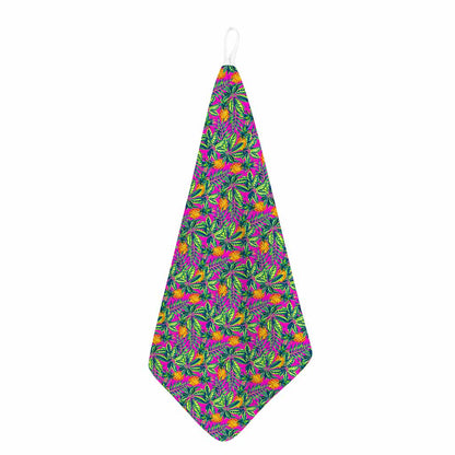 Hot Purple Pineapple Pattern Print Hand Towel