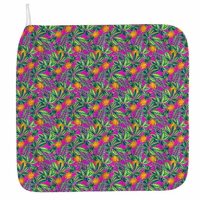 Hot Purple Pineapple Pattern Print Hand Towel