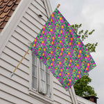 Hot Purple Pineapple Pattern Print House Flag