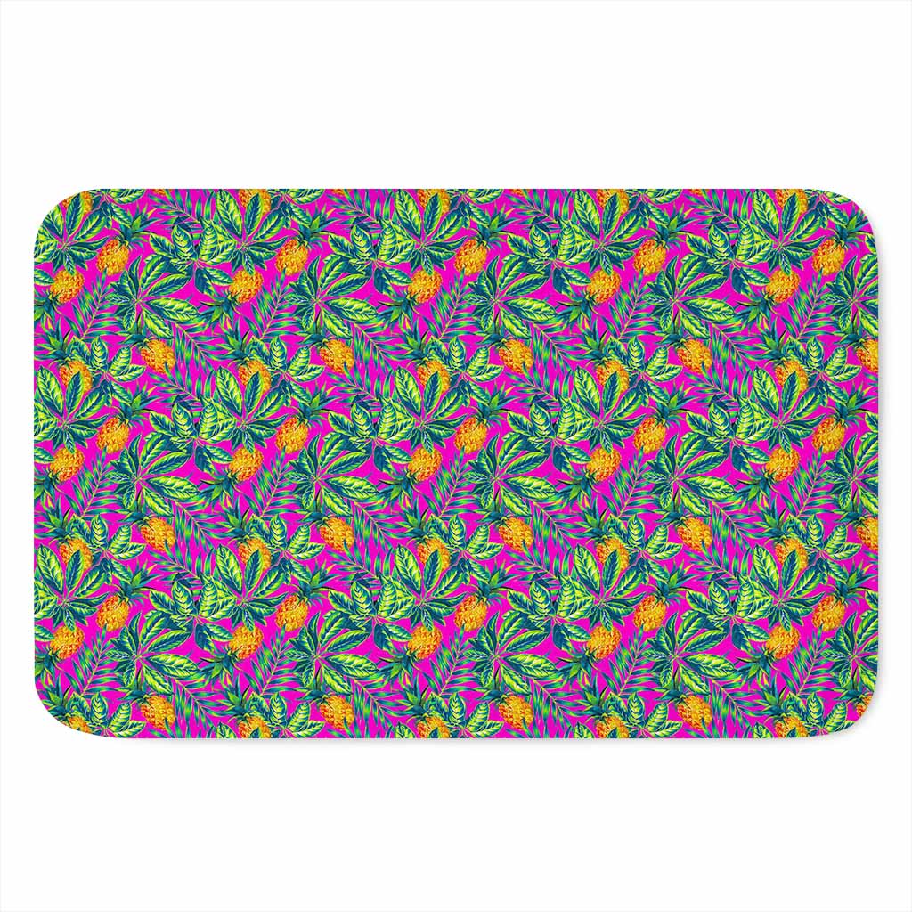 Hot Purple Pineapple Pattern Print Indoor Door Mat
