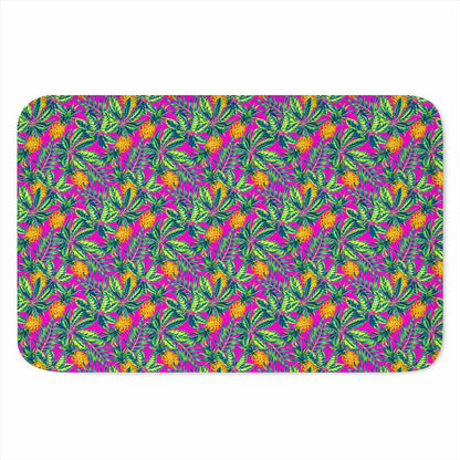 Hot Purple Pineapple Pattern Print Indoor Door Mat