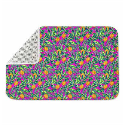 Hot Purple Pineapple Pattern Print Indoor Door Mat