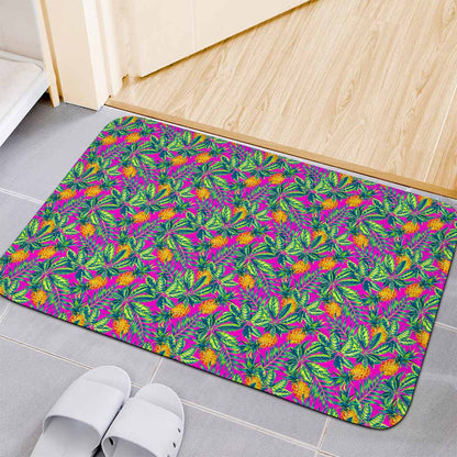 Hot Purple Pineapple Pattern Print Indoor Door Mat