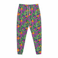 Hot Purple Pineapple Pattern Print Jogger Pants