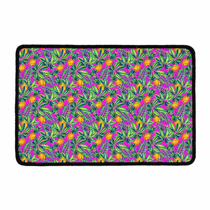 Hot Purple Pineapple Pattern Print Kitchen Mat