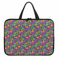 Hot Purple Pineapple Pattern Print Laptop Sleeve With Handle
