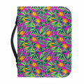 Hot Purple Pineapple Pattern Print Leather Bible Cover