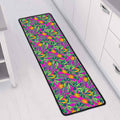 Hot Purple Pineapple Pattern Print Long Kitchen Mat
