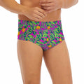 Hot Purple Pineapple Pattern Print Men's Briefs