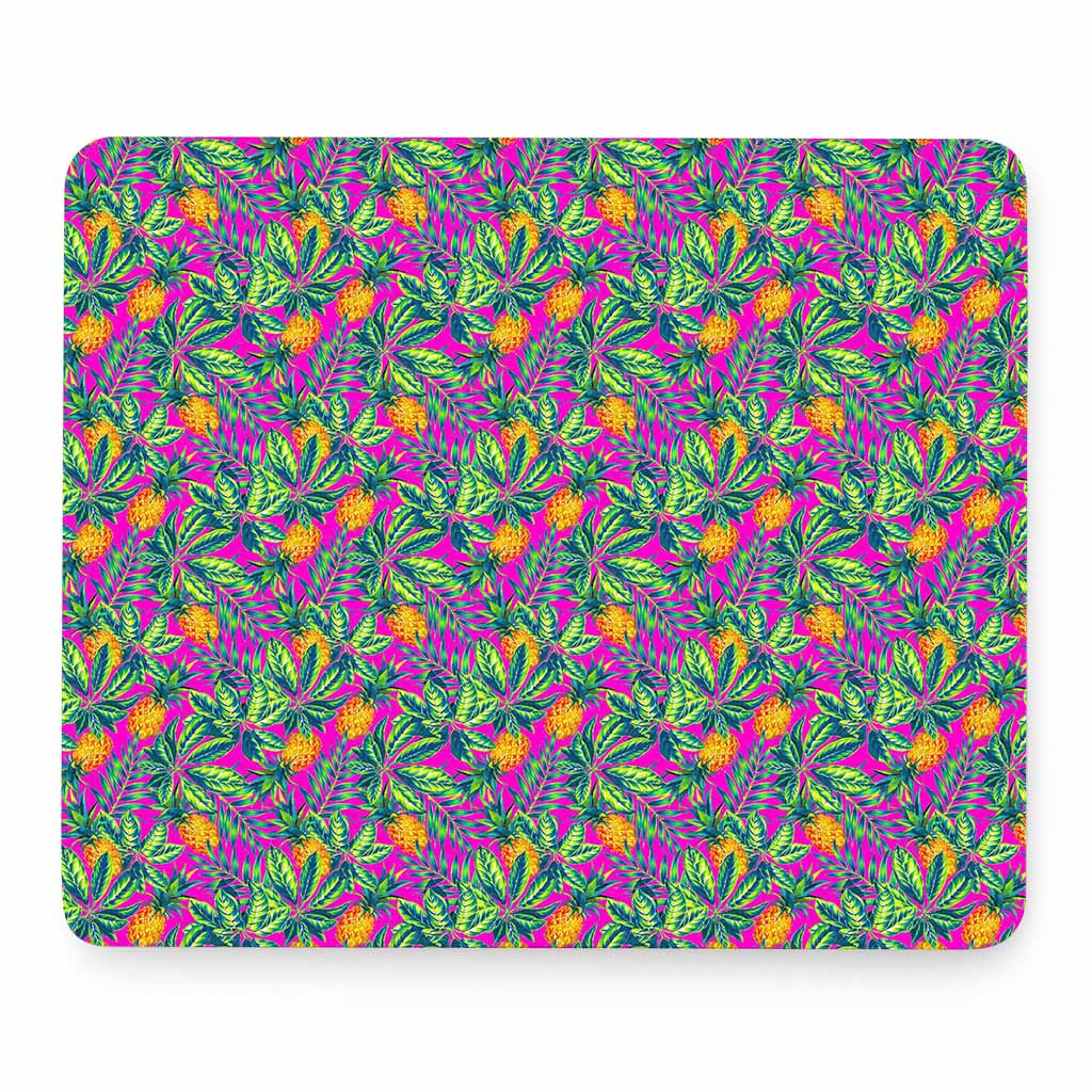 Hot Purple Pineapple Pattern Print Mouse Pad