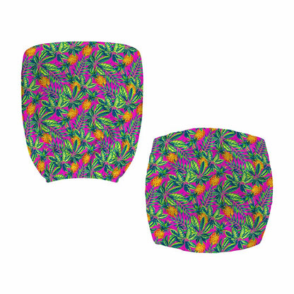 Hot Purple Pineapple Pattern Print Office Chair Cover