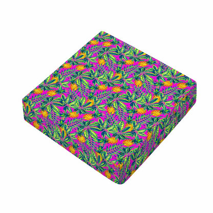 Hot Purple Pineapple Pattern Print Outdoor Seat Cushion Cover