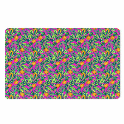 Hot Purple Pineapple Pattern Print Polyester Doormat