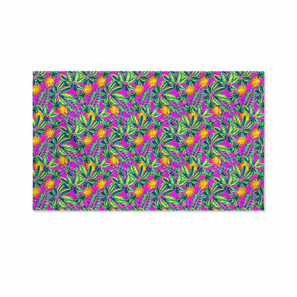 Hot Purple Pineapple Pattern Print Polyester Flag