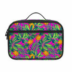 Hot Purple Pineapple Pattern Print Portable Lunch Bag