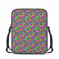 Hot Purple Pineapple Pattern Print Rectangular Crossbody Bag
