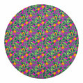 Hot Purple Pineapple Pattern Print Round Blanket