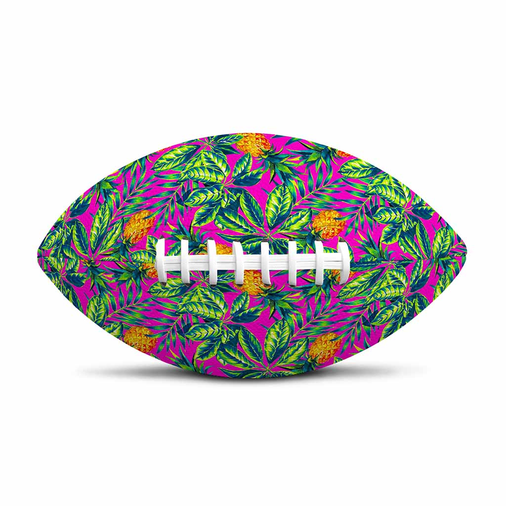 Hot Purple Pineapple Pattern Print Rugby Ball