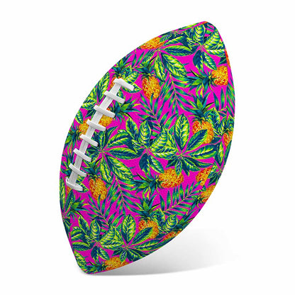 Hot Purple Pineapple Pattern Print Rugby Ball