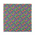 Hot Purple Pineapple Pattern Print Silk Bandana