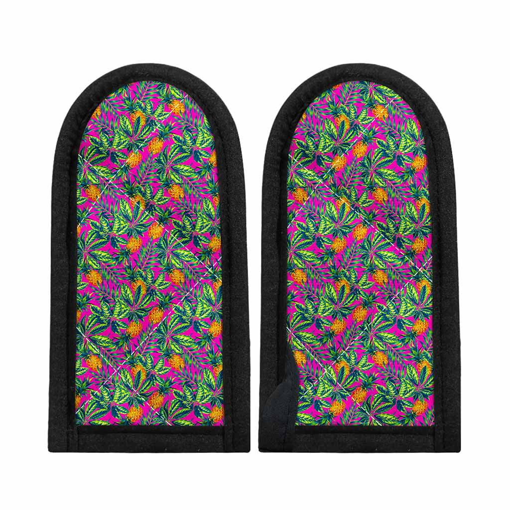 Hot Purple Pineapple Pattern Print Skillet Handle Cover