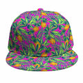 Hot Purple Pineapple Pattern Print Snapback Cap