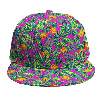 Hot Purple Pineapple Pattern Print Snapback Cap