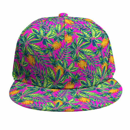 Hot Purple Pineapple Pattern Print Snapback Cap