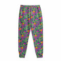 Hot Purple Pineapple Pattern Print Sweatpants
