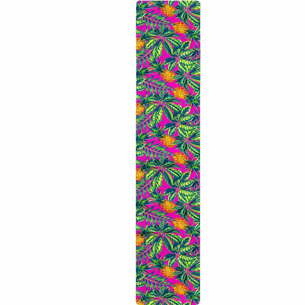Hot Purple Pineapple Pattern Print Table Runner
