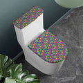 Hot Purple Pineapple Pattern Print Toilet Lid And Tank Cover Set