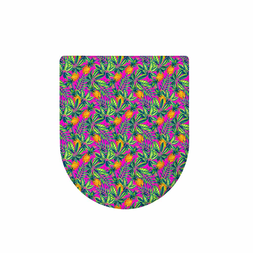 Hot Purple Pineapple Pattern Print Toilet Lid Cover