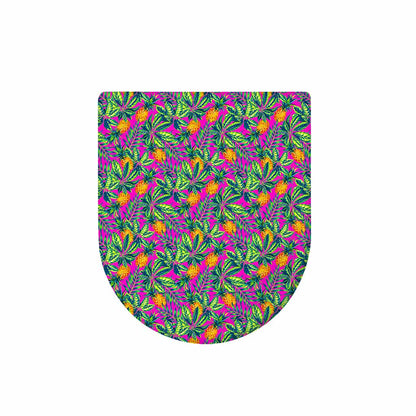 Hot Purple Pineapple Pattern Print Toilet Lid Cover