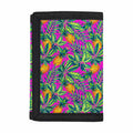 Hot Purple Pineapple Pattern Print Trifold Wallet