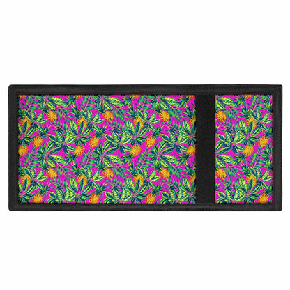 Hot Purple Pineapple Pattern Print Trifold Wallet
