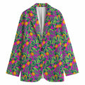 Hot Purple Pineapple Pattern Print Women's Blazer