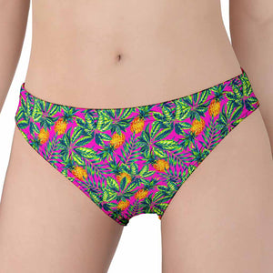 Hot Purple Pineapple Pattern Print Women's Panties