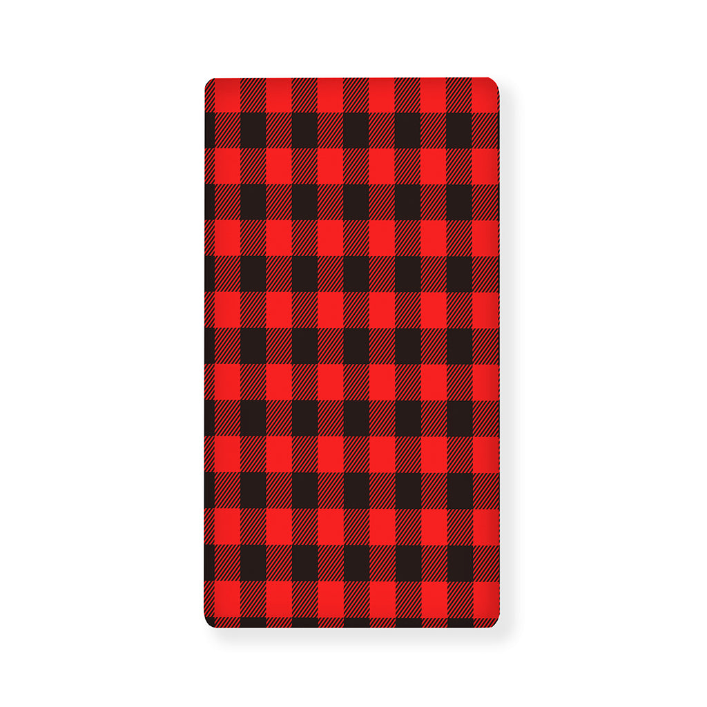 Hot Red Buffalo Plaid Print Baby Crib Sheet