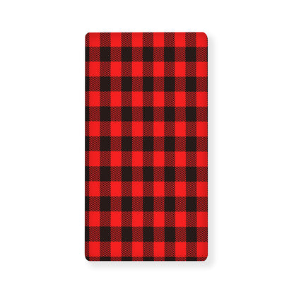 Hot Red Buffalo Plaid Print Baby Crib Sheet