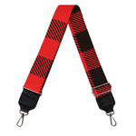 Hot Red Buffalo Plaid Print Bag Strap