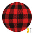 Hot Red Buffalo Plaid Print Basketball