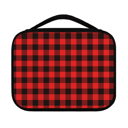Hot Red Buffalo Plaid Print Classic Bible Case