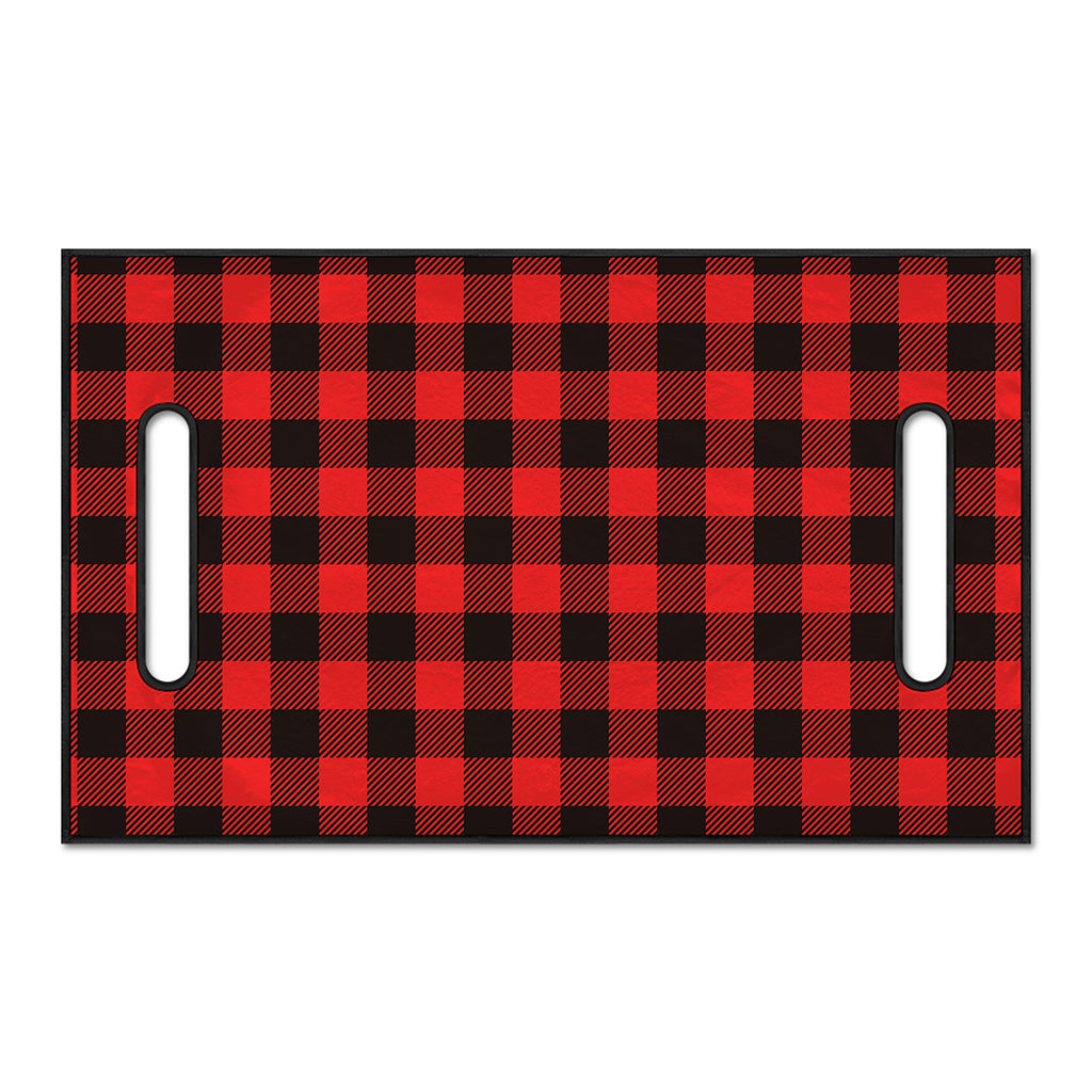 Hot Red Buffalo Plaid Print Golf Cart Seat Cover