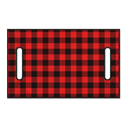 Hot Red Buffalo Plaid Print Golf Cart Seat Cover