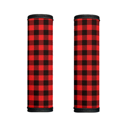 Hot Red Buffalo Plaid Print Handle Covers