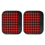 Hot Red Buffalo Plaid Print Handle Covers