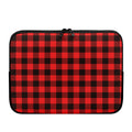 Hot Red Buffalo Plaid Print Laptop Sleeve