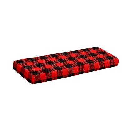Hot Red Buffalo Plaid Print Piano Keyboard Cover